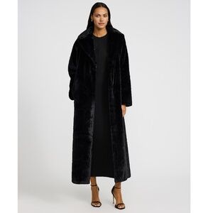 Express Soft Faux Fur Maxi Coat XS NEW